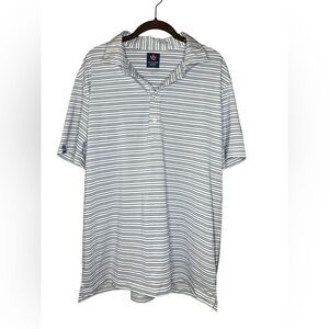 Donald Ross Sport Blue Striped Polo Size Large